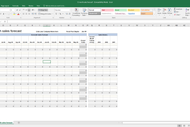Twelve-Month Sales Forecast Excel Template Free Download